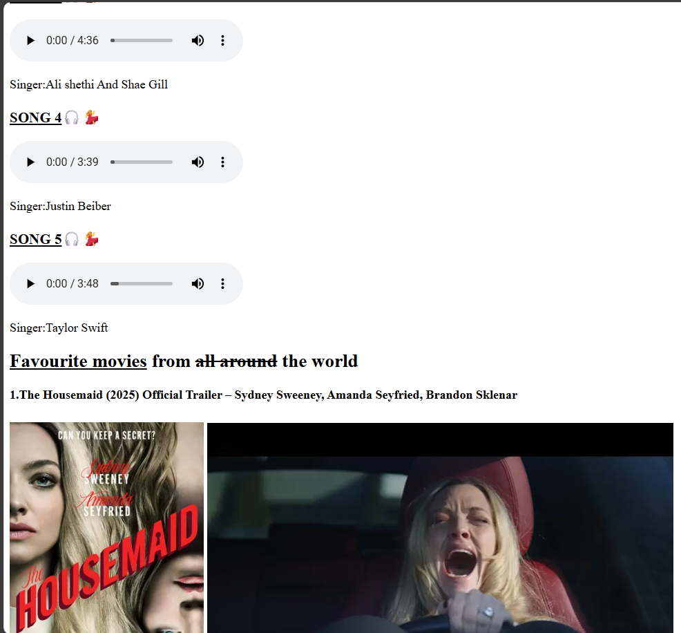 Final HTML project